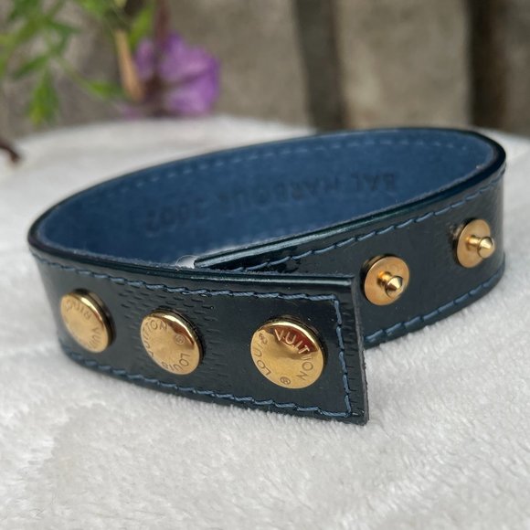 LOUIS VUITTON VERNIS Leather Sappora Bracelet 2002  display picture 2